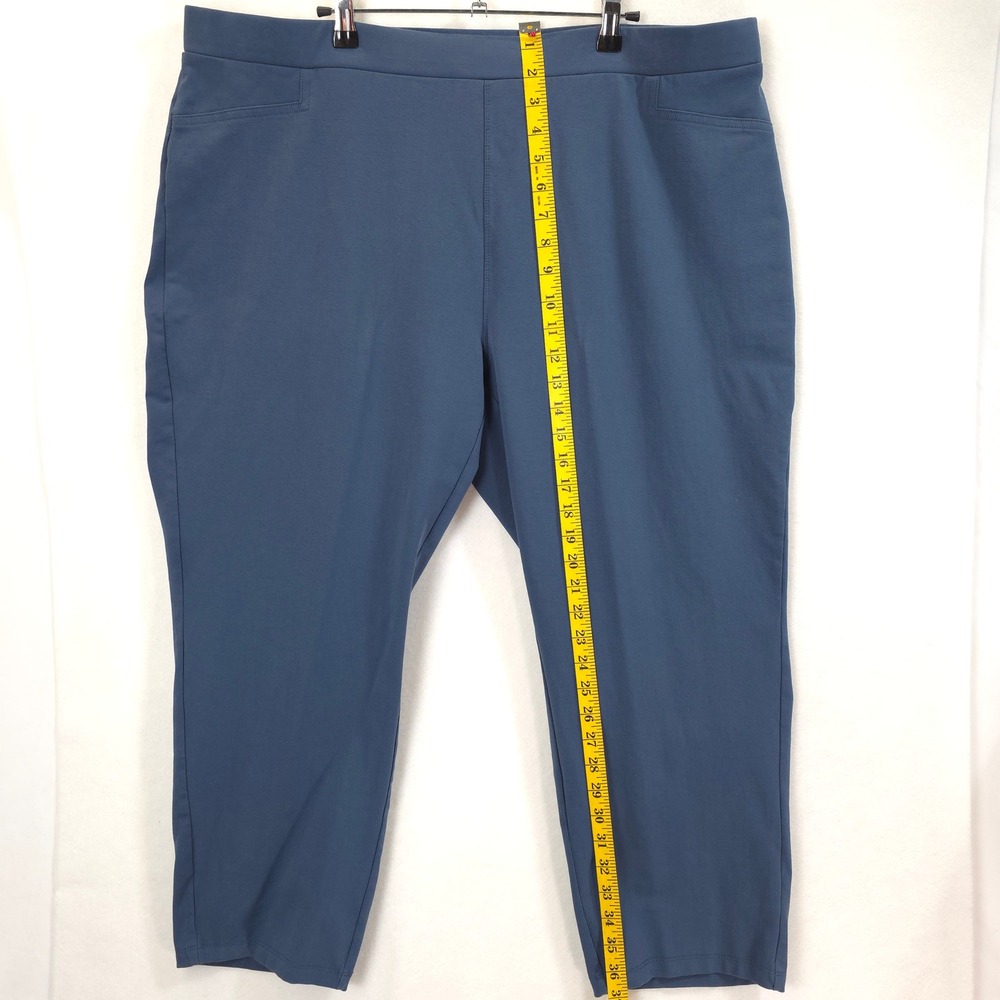 Susan Graver Weekend Crop Pants Pull On Blue Women 2XP Casual Chic Office Travel - Picture 2 of 7